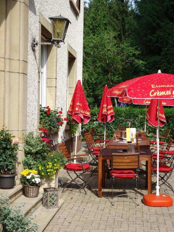 Terrace at Hostellerie de la Vallée